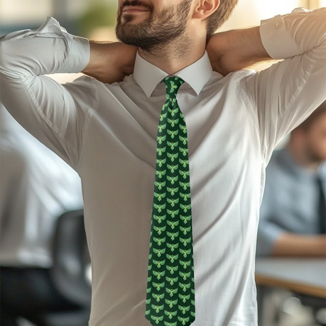 Celtic Flight Owl Green Tie (Creator Uploaded)