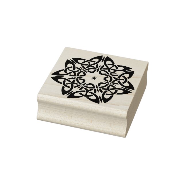 Celtic flower illustration art stamp (Stamp)