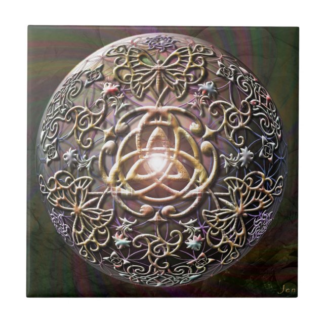 Celtic Flower of Life Tile (Front)