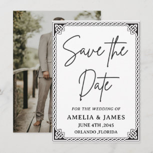Celtic Frame Wedding Save the Date Card