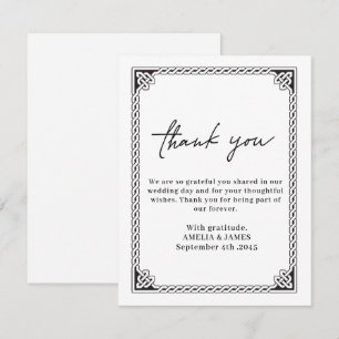 Celtic Frame Wedding Thank You Card