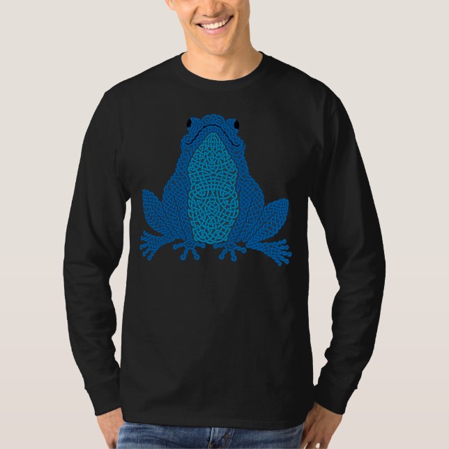 Celtic Frog - blue T-Shirt (Front)