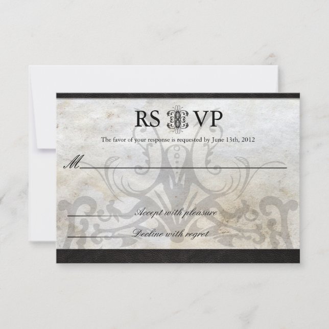 Celtic Gaelic Knot  Wedding RSVP Card (Front)