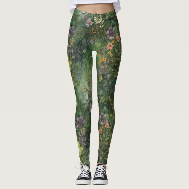Celtic Garden Leggings – Pretty (Front)