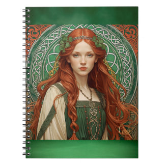 Celtic Girl Spiral Notebook 