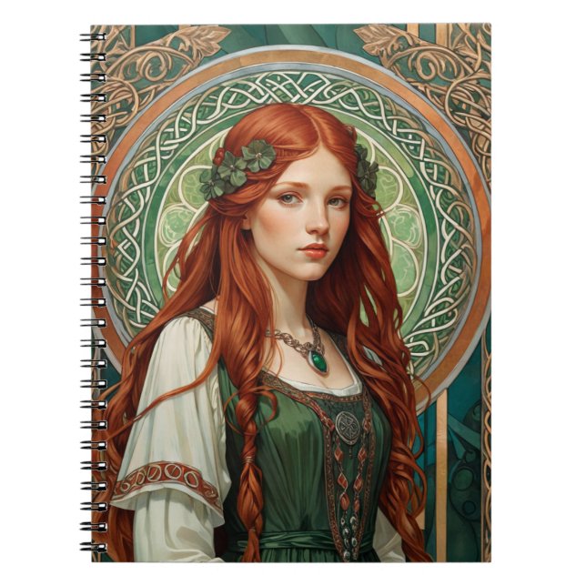 Celtic Girl Spiral Notebook 6 (Front)