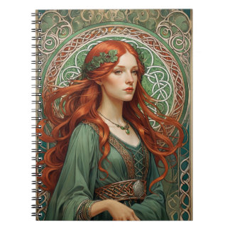 Celtic Girl Spiral Notebook 7