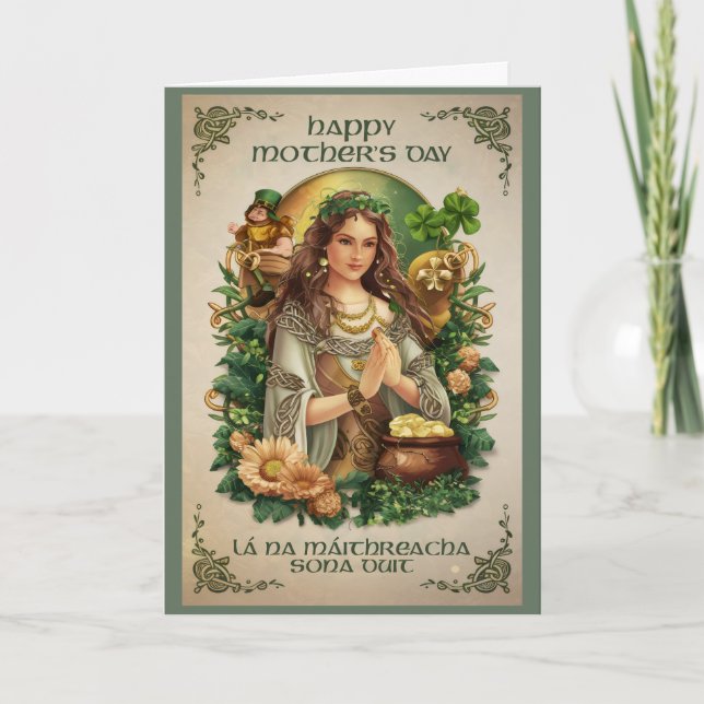 Celtic Goddess Irish Mother's Day Card (Front)