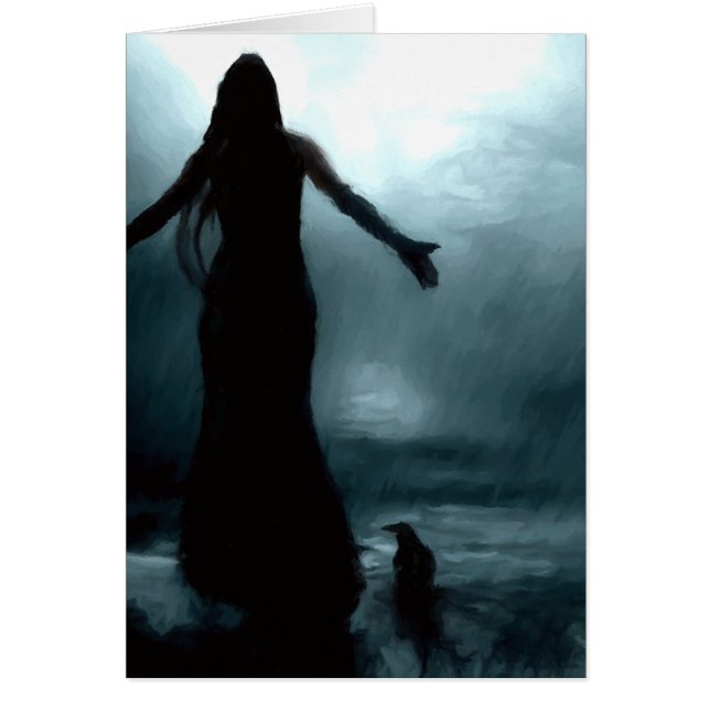 celtic goddess morrigan crow raven rain water (Front)