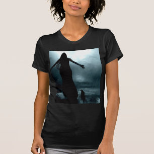 celtic goddess morrigan crow raven rain water T-Shirt
