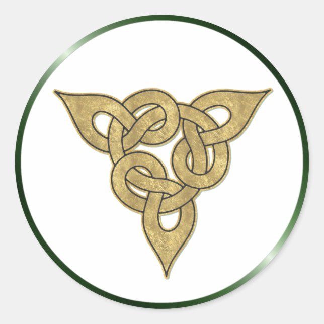 Celtic Gold Classic Round Sticker (Front)