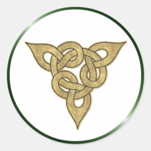 Celtic Gold Classic Round Sticker