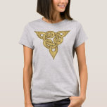 Celtic Gold Knotwork T-Shirt<br><div class="desc">Wonderful gold Celtic knotwork design. This Irish design makes a super gift idea for St. Patrick's day or all year round. This design is available on other apparel and gifts in my store.</div>