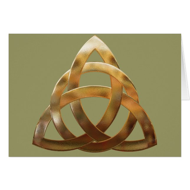 Celtic Gold Trinity Knot (Front Horizontal)