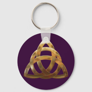 Celtic Gold Trinity Knot Key Ring