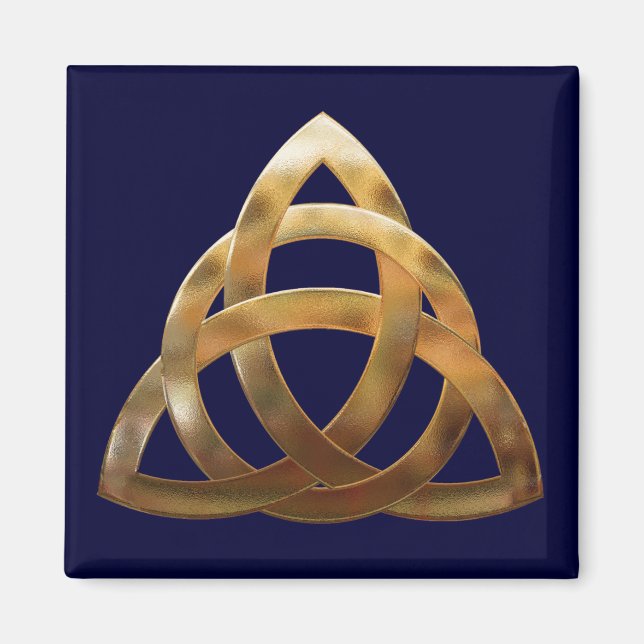 Celtic Gold Trinity Knot Magnet (Front)
