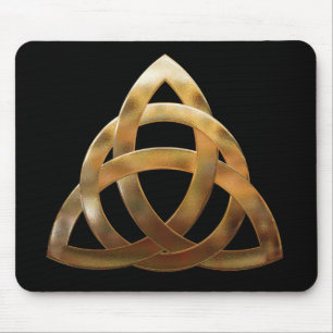 Celtic Gold Trinity Knot Mouse Mat