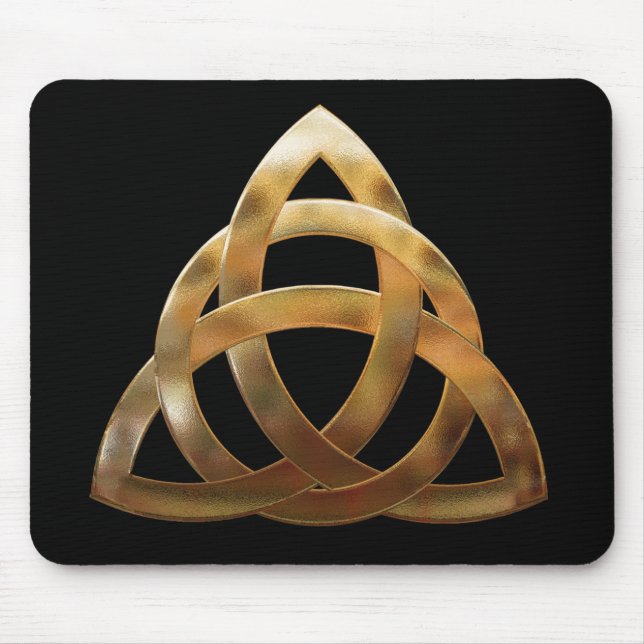 Celtic Gold Trinity Knot Mouse Mat (Front)