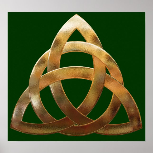 Celtic Gold Trinity Knot Poster (Front)