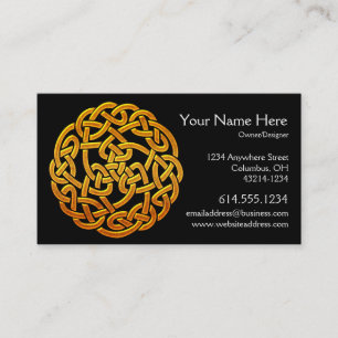 Celtic Golden D1b Irish Celtic Business Card
