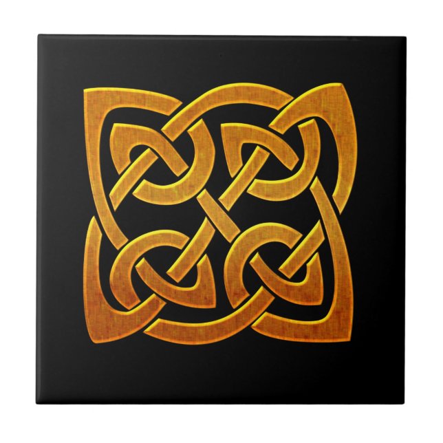 Celtic Golden D2 Irish Celtic Design Tile (Front)