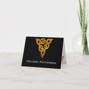 Celtic Golden D3 Elegant Personal Note Card