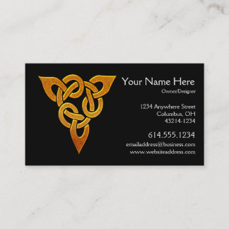 Celtic Golden D3 Irish Celtic Business Card