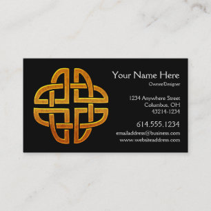 Celtic Golden D5 Irish Celtic Business Card