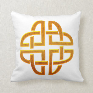 Celtic Golden D5 Irish Celtic Design Cushion