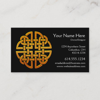 Celtic Golden D7 Irish Celtic Business Card