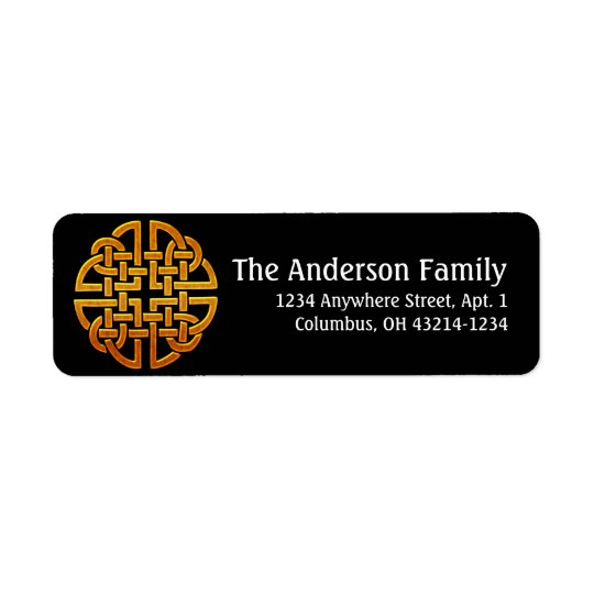 Celtic Golden D7 Irish Return Address Labels