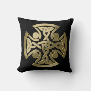 Celtic golden knot cushion