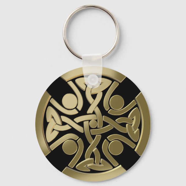 Celtic golden knot key ring (Front)