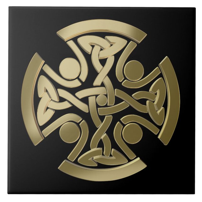Celtic golden knot tile (Front)