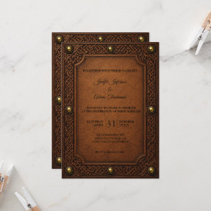Celtic Gothic Halloween Wedding Invitation