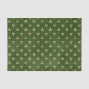 Celtic Green Gold Triple Spiral Tissue Paper