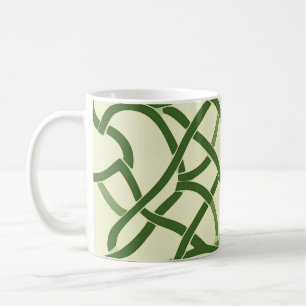 ☘️ Celtic Green in Entrelacs🍀 Coffee Mug