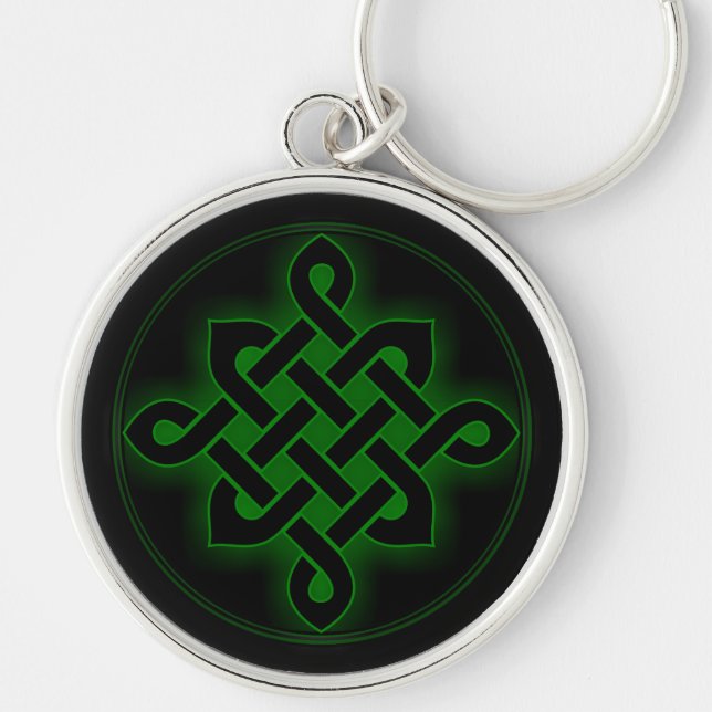 celtic green knot mystic viking symbol spiritual p key ring (Front)