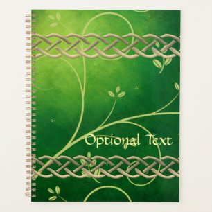 Celtic Green Knots & Leaves Planner