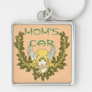 Celtic Green Lady Wreath Key Ring