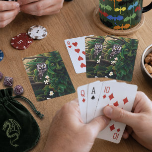 Celtic Green Man Owl Forest Spirit Fantasy Playing Cards