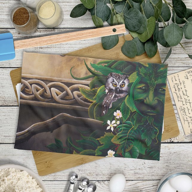 Celtic Green Man Tea Towel (Creator Uploaded)