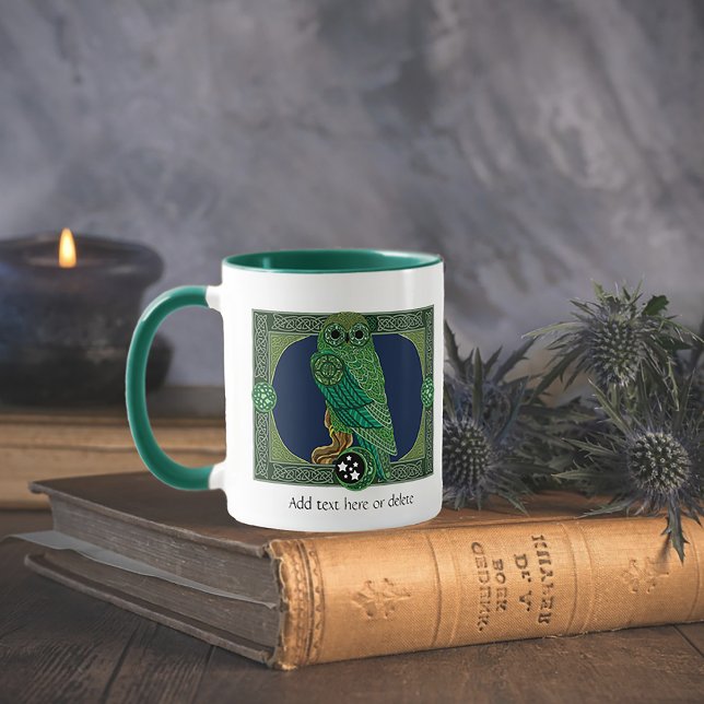 Celtic Green Owl Mug (Creator Uploaded)