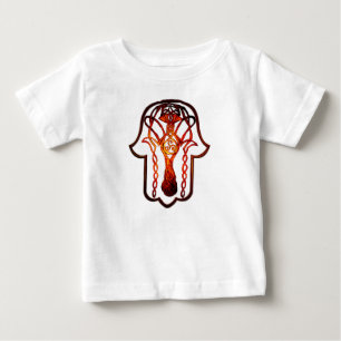 Celtic Hamsa Hand (Orange/Red) Baby T-Shirt