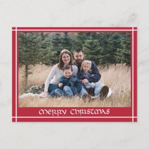 Celtic hand drawn calligraphy family Christmas Postcard