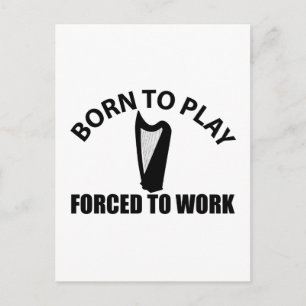 celtic-harp design postcard