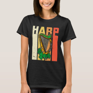 Celtic Harp Instrument Plucked String Harpist Musi T-Shirt