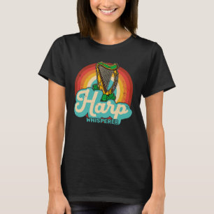Celtic Harp Instrument Plucked String Harpist Musi T-Shirt