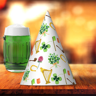 Celtic Harp St. Patrick's Day Pattern  Party Hat
