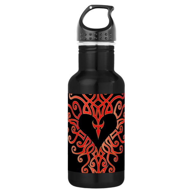 Celtic Heart Cross 532 Ml Water Bottle (Front)